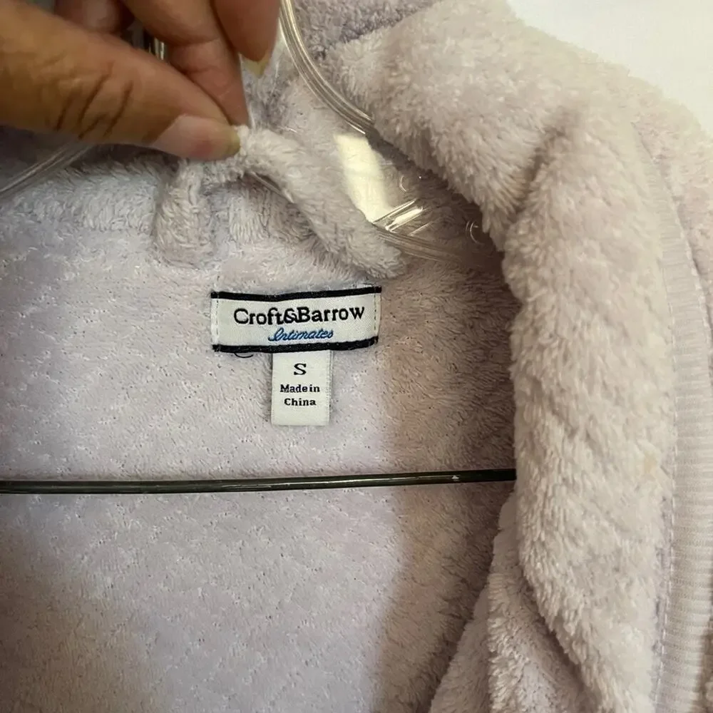 Croft & Barrow Intimates Soft  Cozy Light purple Small Women's Robe